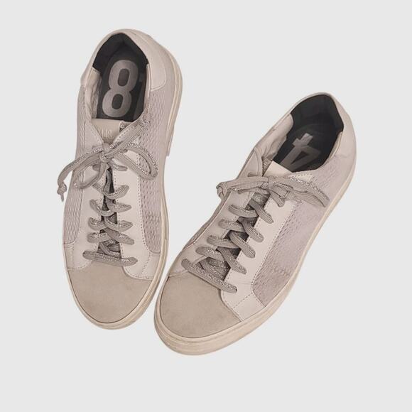 P448 Thea Low Top Sneakers in Stardust Silver Multi size US 10.5-11 - Picture 4 of 7